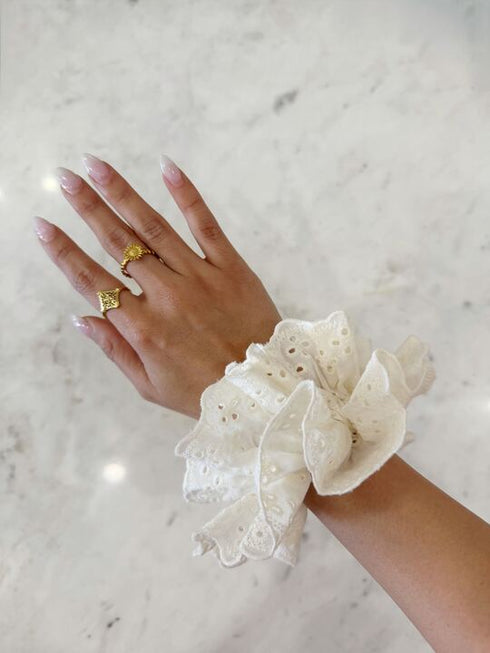 Eyelet Cloud Scrunchie