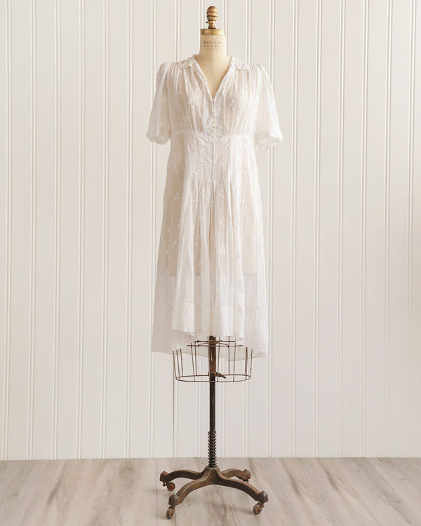 Fontasse Embroidered Voile Dress
