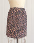 Vintage 90s Dark Navy Floral Mini Skirt / Adored Vintage / Ramona Wrap Mini Skirt