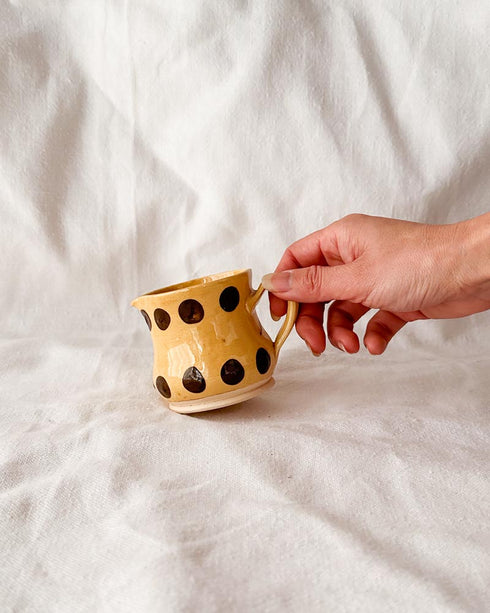 Yellow Brown Dot Creamer