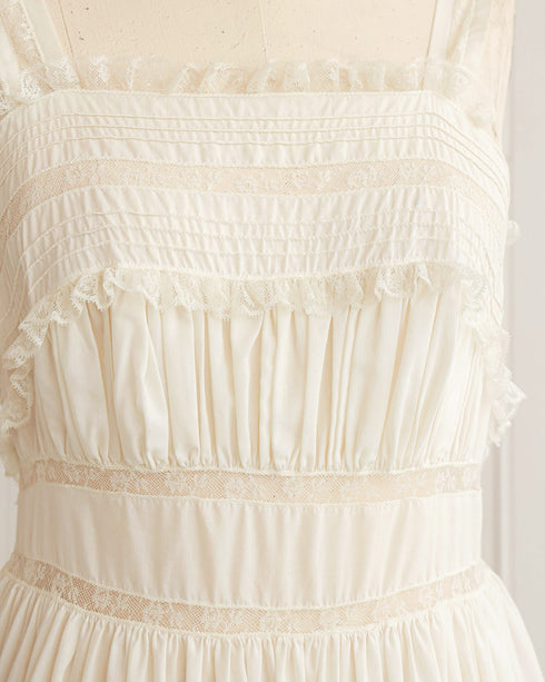 1950s Sheer Lace Midi Dress