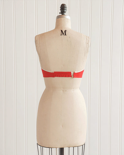 1950s Red Floral Bustier