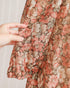 Vintage 1970s Boho Brown Floral Midi Dress / Adored Vintage / Autumn Floristry Dress