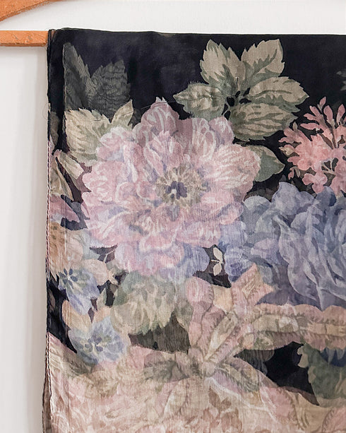 Noir Bouquet Scarf