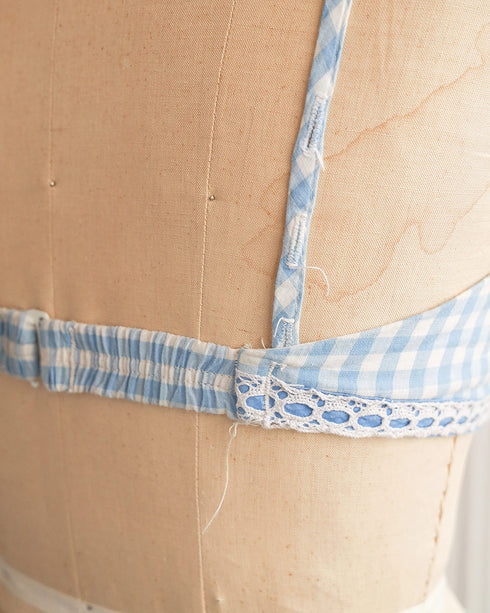 1960s Blue Gingham Bikini