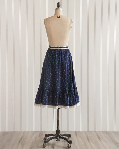1970s Gunne Sax Navy Skirt