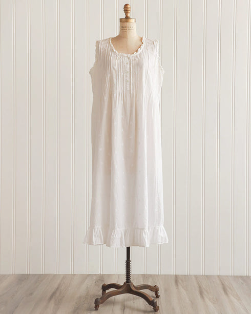 1990s Embroidered Cotton Dress