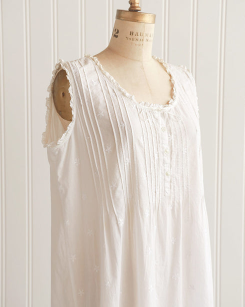 1990s Embroidered Cotton Dress