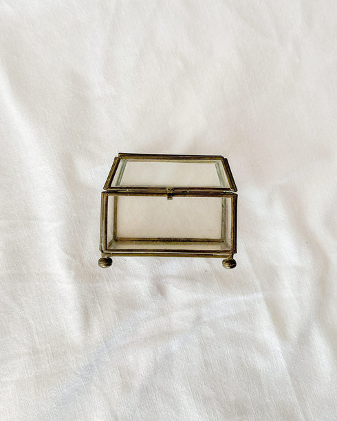 Etched Glass Keepsake Box