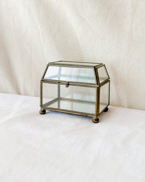 Etched Glass Keepsake Box