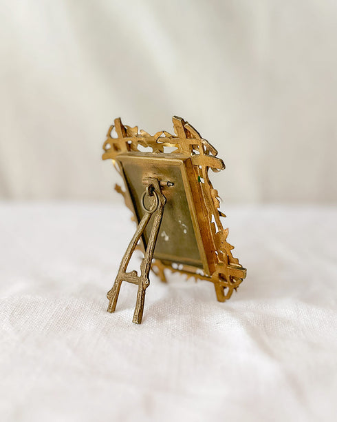 Brass Enamel Floral Frame