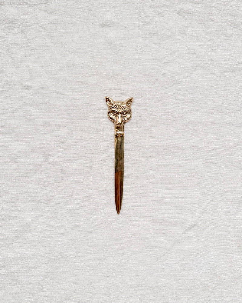 Vintage Reproduction Stationery & Accessories / Brass Fox Head Letter