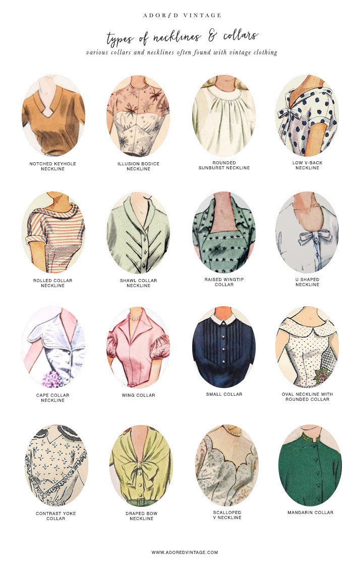 Guide to Vintage Collars & Necklines – Adored Vintage