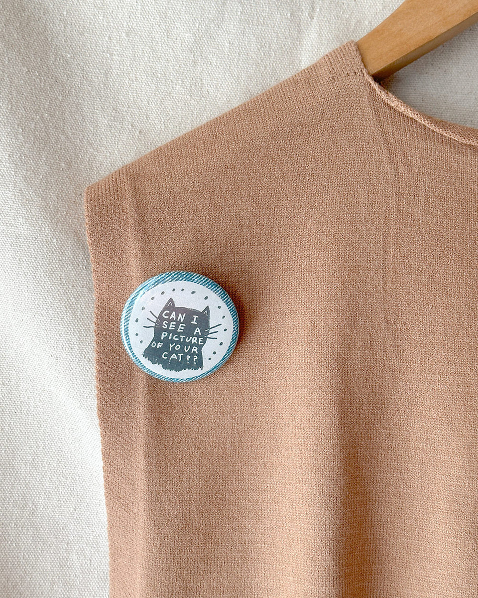 Cat Picture Button – Adored Vintage
