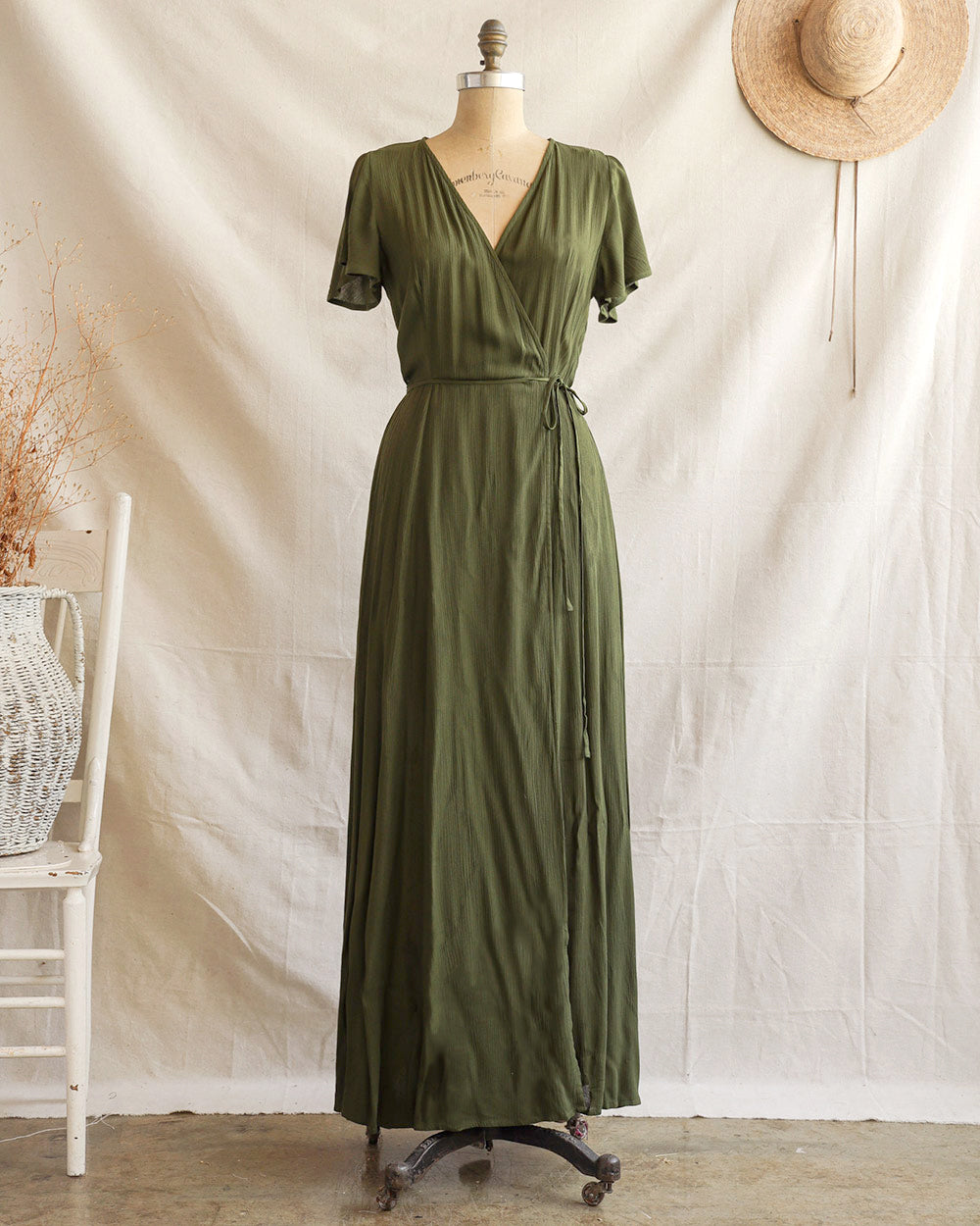 Vintage inspired wrap sales dress