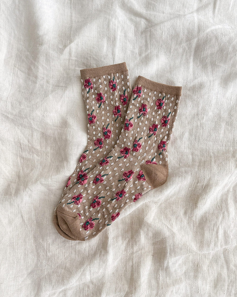 Adored Vintage / Vintage Inspired Women's Boutique / Dotted Garden Socks