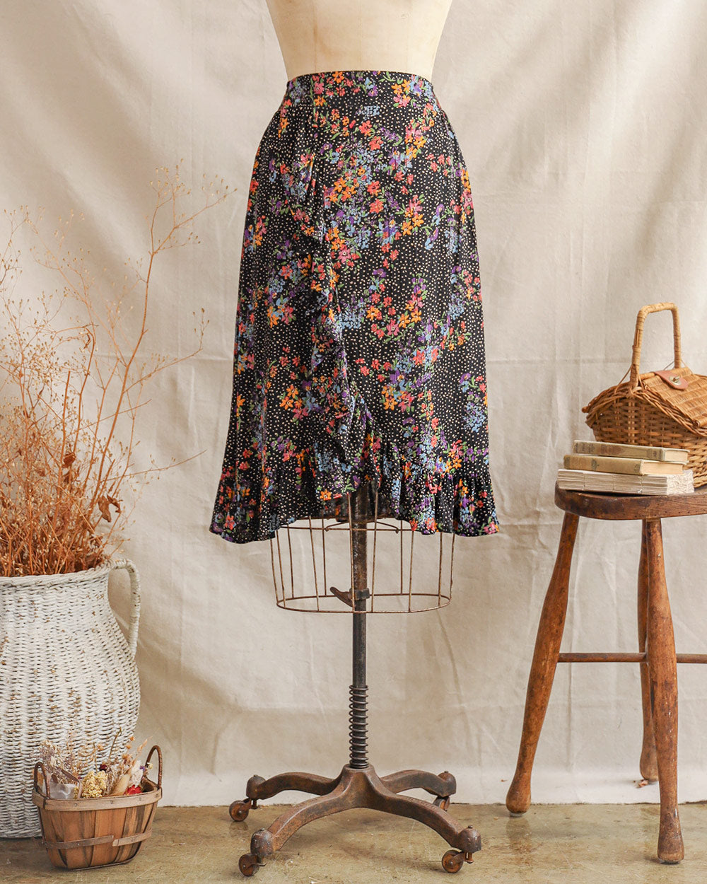 Vintage midi skirt hot sale