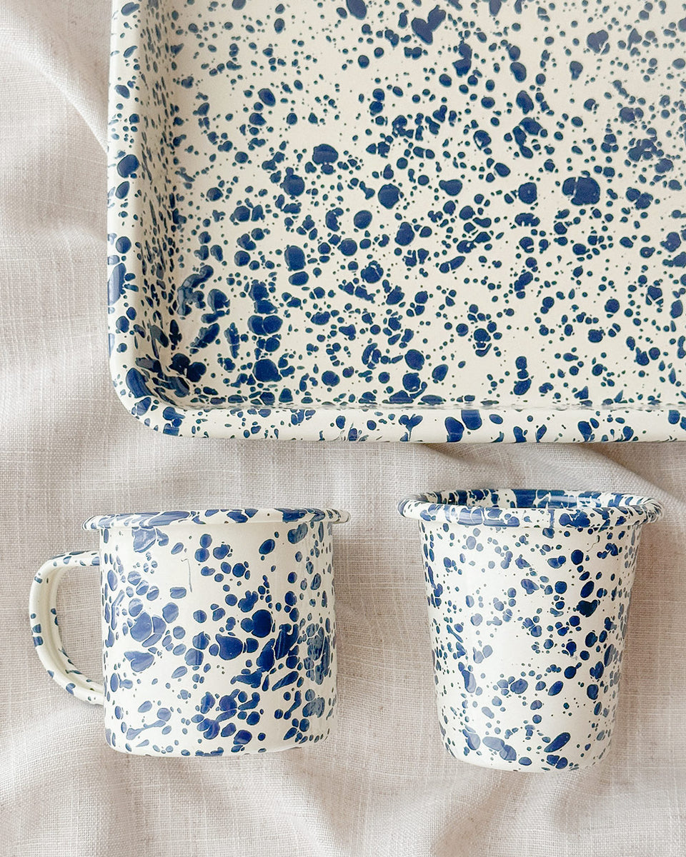 Crow Canyon Home Navy & Cream Splatter Enamel Tumbler – Adored Vintage