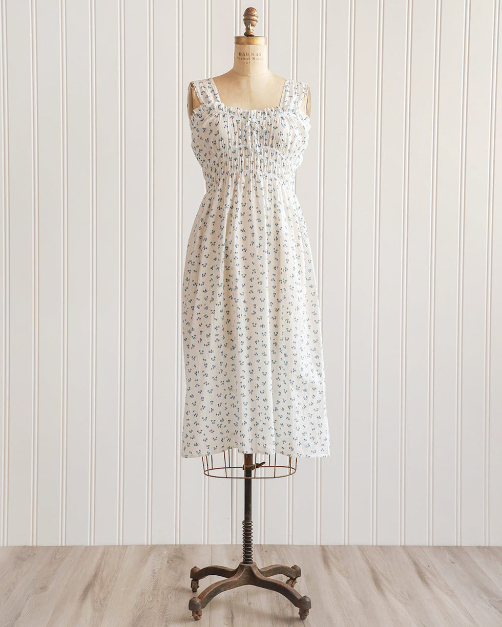 White Alyssum Otania Frill Cotton Dress