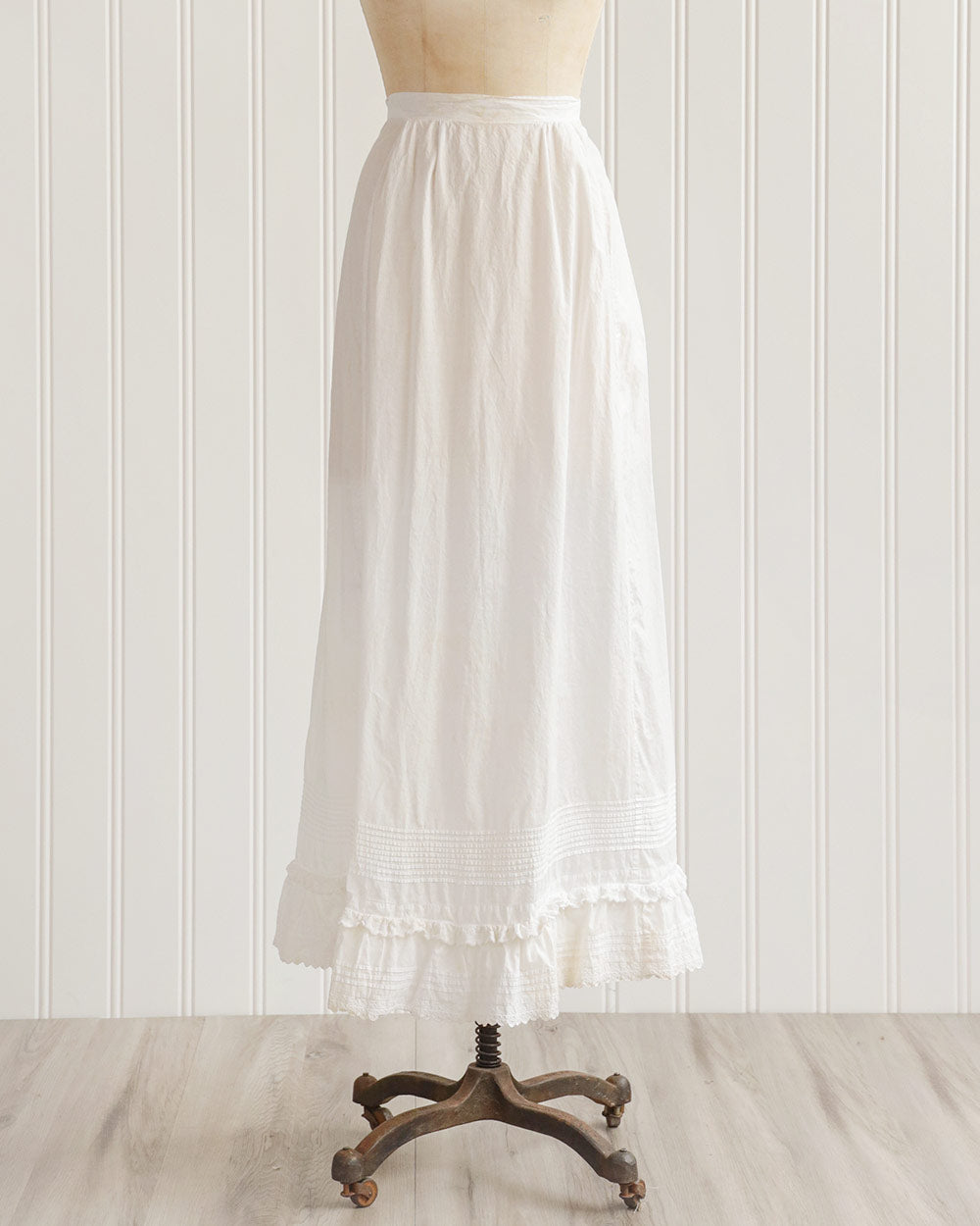 cotton petticoat for dress White Lace Long Half Slip