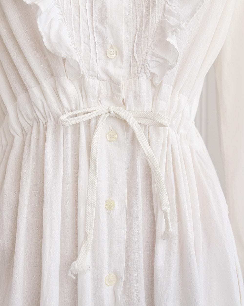 Vintage 1970s White Cotton Prairie Dress / Danced on Meadows Dress