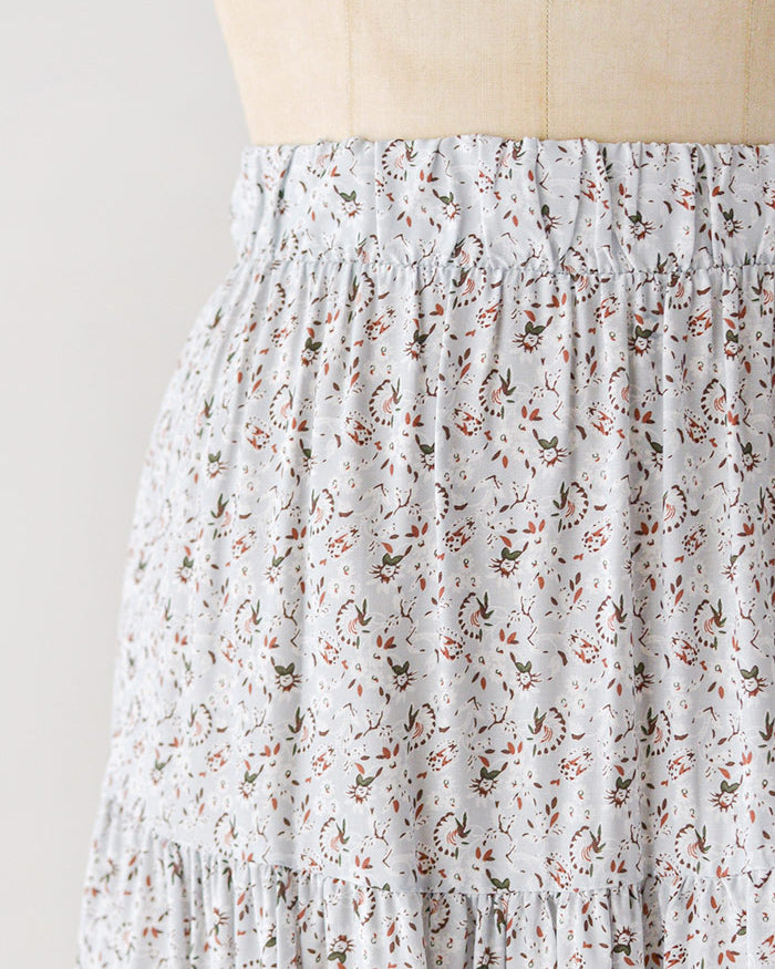 Romantic Vintage Inspired Style / Adored Vintage / Meadow Mist Skirt